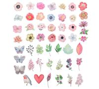 TOMETURE Pegatinas Autoadhesivas de Plantas y Flores Vintage, Set de 1 Juego en Pvc, Diseño Clásico y Delicado para Decorar Álbumes y Diarios