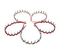 TOMETURE Peine de Dientes de Plástico que Masajea el Cuero Cabelludo y Alivia la Fatiga 5 Diademas Diseño de Leopardo, Banda Cabello Ondulada Adecuado Color Aleatorio Varios estilos