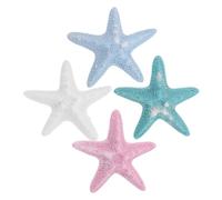 TOMETURE Pinzas Pelo de Caballito de Mar Resistentes y Cómodas, Accesorios Playa Mujer en Acero Inoxidable y Resina para Bodas y Viajes, Set de 4 Piezas
