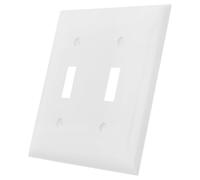 TOMETURE Placa de Pared Fácil Instalación y Conveniente para Interruptor de Luz de Palanca Doble, Cubierta de PC en Color Claro Habitación Residencial