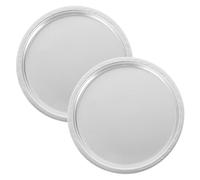 TOMETURE Platos Pequeños de Aluminio para Báscula Digital, 2 Unidades Superficie Lisa, Bandejas de Pesaje para Joyería y Gemas de Imitación, Accesorios para Pesaje de Precisión