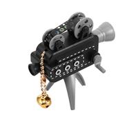 TOMETURE Proyector de Películas Miniatura Retro Negro de Plástico Compacto Manivela para de Cine y Juguete Interactivo Familiar