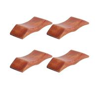 TOMETURE Soporte para Palillos y Cucharas de Madera Nanmu Diseño Creativo en Forma de Barco Hogar, Paquete de 4 Piezas Que Mantiene la Mesa Limpia