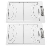 TOMETURE Tablero de Tácticas de Balonmano de Pvc Blanco, Doble Cara, Kit de 2 Piezas para Escribir y Borrar Estrategias en Entrenamientos