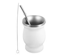 TOMETURE Taza de Mate de Acero Inoxidable Incluye Bombilla y Cepillo con Forma de Calabaza, Aislante y Resistente Adecuado para Uso Movimiento