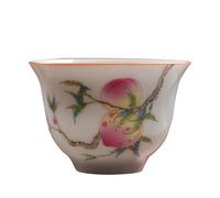 TOMETURE Taza de Té de Cerámica Diseño Delicado y Patrón Creativo, Forma Simple y Práctico Porta Té para Uso Hogar y Mesa de Café