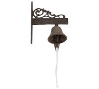TOMETURE Timbre Manual Colgante de Hierro Fundido Estilo Vintage, Campana Rústica Temblorosa para Puerta, Decoración Hogar, Adecuado para Cafeterías y Aulas, Campana Metálica Decorativa