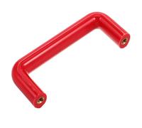 TOMETURE Tirador de en forma ovalada, plástico resistente rojo, manija con rosca interna M8, 120 mm entre orificios, para máquinas industriales y puertas de horno