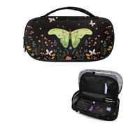 Tomeusey Bolsas de enfriamiento de insulina con diseño floral de mariposa verde, estuche organizador de medicamentos para diabéticos con bolsillo transparente y asa, bolsas aisladas para diabéticos