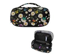 Tomeusey Daisy Butterfly - Bolsa de viaje para insulina, enfriador de medicamentos para viajes, estuche de almacenamiento para medidor de glucosa, estuche portátil para diabéticos, bolígrafos de
