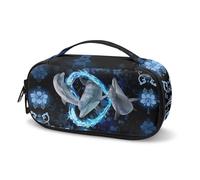 Tomeusey Dolphin - Estuche de viaje para enfriador de insulina, bolsa de almacenamiento para diabetes, medidor de glucosa, bolígrafo de insulina y suministros para diabéticos, organizador frío aislado