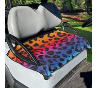 Tomeusey - Funda de cojín universal para carrito de golf, diseño de leopardo arcoíris, para carrito de golf, con reposabrazos, funda de cojín para todo tipo de clima para turismo y coche
