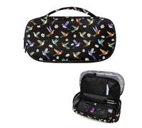 Tomeusey Funda de viaje con estampado de colibrí, bolsa de viaje aislada para medicamentos para bolígrafos de insulina, viales de insulina, medidor de glucosa, bolsa para diabéticos, accesorios para