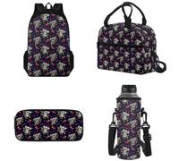 Tomeusey Juego de bolsas con bolsa de almuerzo a prueba de fugas, bolsa organizadora de botellas de agua, bolsa de viaje con doble cremallera para niños, Koala Cherry