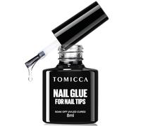TOMICCA Pegamento de uña para uñas postizas -6 en 1 Nail Glue Gel UV Press on Nails, 8 ml