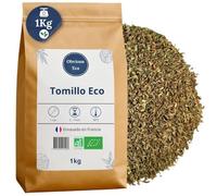 Tomillo Orgánico en Hoja Suelta - Para Infusión, Té Herbal y Uso Culinario - Thymus Vulgaris L. - Agricultura ecológica - Aroma Suave - Bolsa de 1 kg (500 tazas)