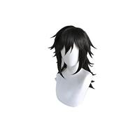Tomioka Giyuu Kimetsu No Yaiba Cosplay Wig Halloween Black Synthetic Hair+ Wig Cap