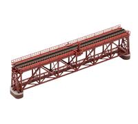 TOMIX 3266 Single Track Truss Bridge S280 Red with Brick Piers N Gauge Accessory