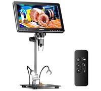 TOMLOV DM9 MAX 10,1" HDMI Microscopio Digital, 20MP Lupa para Monedas/Soldadura con Pantalla IPS HD, Regalo para Adultos/Niños, 10 Luces LED Ajustables, Compatible con PC/TV