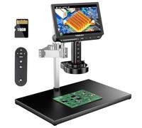 TOMLOV TM4K-AF MAX 10,1" HDMI Autofoco Microscopio Digital con Luz Anular | 2S Autofoco, Reparación PCB/SMD, 2000X, Base Grande, Soporte 13", Brazo 360°, Vídeo 4K/Fotos 52MP, IPS HD, Compatible PC/TV
