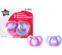 Tommee Tippee 2 chupetes Cherrynight 6-18 m