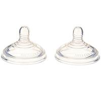 Tommee Tippee Advanced Anti-Colic Baby Bottle Teats, Breast-Like, Soft Silicone, Fast Flow, 6m+, Pack of 2