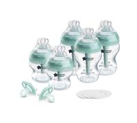 Tommee Tippee Advanced Anticólico - Juego de 10 biberones y chupetes de 12,7 y 266 ml, sin BPA, para recién nacidos a partir de 0 meses, flujo lento y medio, similar al pecho
