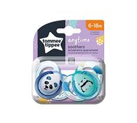 Tommee Tippee Anytime Chupete con Diseño Anatómico Simétrico, de Silicona y Sin BPA, 18-36 Meses, Set de 2, Colores Variados