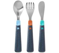 Tommee Tippee Big Kids Stainless Steel First Cutlery Set, Rounded Edges, Chunky Handles, 12m+