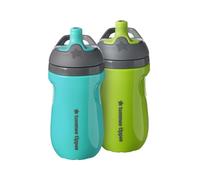 Tommee Tippee Botella de agua aislada Sportee para niños pequeños con asa, 12 m +, 2 unidades (549250)