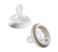 Tommee Tippee Chupete anatómico, pack de 2 chupetes de 0-6 meses con tetina anatómica, diseño simétrico y sin BPA