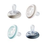 Tommee Tippee chupete anatómico, pack de 4 chupetes de 0-6 meses con tetina anatómica, diseño simétrico y sin BPA
