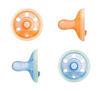 Chupete Breast-like Night Glow de Tommee Tippee, diseño ligero de silicona de una sola pieza, 0-6m, paquete de 4