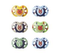 Tommee Tippee Chupete Fun, 6-18 meses, pack de seis chupetes simétricos sin BPA