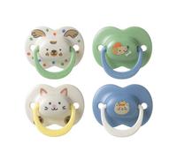 Tommee Tippee Chupete Ultimate Fit, 18-36 meses, Pack de 4, Tetina ortodóntica para bebés, Tetina simétrica, Silicona 100% sin BPA, Colección Club de niños