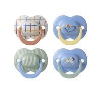 Tommee Tippee Chupete Ultimate Fit, 6-18 meses, Pack de 4, Tetina ortodóntica para bebés, Tetina simétrica, Silicona 100% sin BPA, Colección Club de niños
