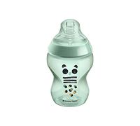 Tommee Tippee Closer to Nature Biberón con Tetina con Forma de Pecho y Válvula Anticólico, 260ml, Pack de 1