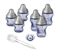 Tommee Tippee Closer to Nature® Set de inicio de biberón recién nacido, tetinas tipo pecho con válvula anticólica, decoración de narval azul