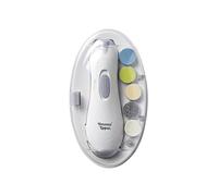 Tommee Tippee Cortaúñas y Lima de Uñas Eléctrica para Bebé, Cortaúñas para Niños a Pilas con Luz LED y Seis Cabezales Limadores para Uso en Bebés y en Adultos