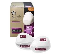 Tommee Tippee Discos De Lactancia Made For Me, Super Absorbentes, Suaves, Desechables Y Multicapa, Grandes, Pack De 100, Blanco
