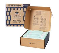Tommee Tippee Eco-recambios para basura de pañales Twist & Click, GREENFILM Antibacteriano y duradero, embalaje compacto y ecológico, paquete de 12 unidades