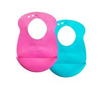 Tommee Tippee Explora Easi Roll Bib, Pink and Purple, 2 Count