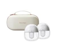 Tommee Tippee Extractor de leche doble portátil, diseño manos libres, brida de 24 mm + 5 insertos, 4 modos y hasta 9 niveles de succión, silencioso, ligero, estuche de viaje y recargable