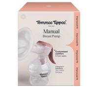 Tommee Tippee Extractor de leche manual, silicona suave con cojín de masaje de pétalos, brida de 24 mm + 5 insertos para un ajuste perfecto, succión ajustable suave, silencioso, ligero y fácil de