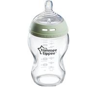 Tommee Tippee Natural Start Biberón de vidrio con tetina de silicona 1 un. 250mL Slow Flow