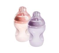 Tommee Tippee Natural Start - Botellas de silicona sin BPA, 266 ml para recién nacidos a partir de 0 meses de edad, botellas de silicona, suaves al tacto agradables al tacto como la piel de la madre