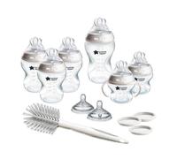 Tommee Tippee Natural Start - Juego de 12 botellas sin BPA, incluye 2 tetinas de 5 onzas, 3 de 9 onzas, 1 botella de 11 onzas, recién nacido de 0 meses en adelante, pezones de flujo lento, medio y