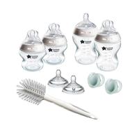 Tommee Tippee Natural Start Set de iniciación para recién nacidos, biberones anticólicos de 150 ml y 260 ml, tetinas similares al pecho de flujo medio para un agarre natural, autoesterilizables
