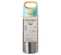 Tommee Tippee On The Go - Botella térmica de acero inoxidable con popote de silicona para niños pequeños, 500 ml, más de 24 meses