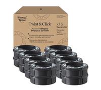 Tommee Tippee Recambio original para contenedor avanzado de pañales Twist and Click, paquete exclusivo de 16, fácil de cambiar y muy económico